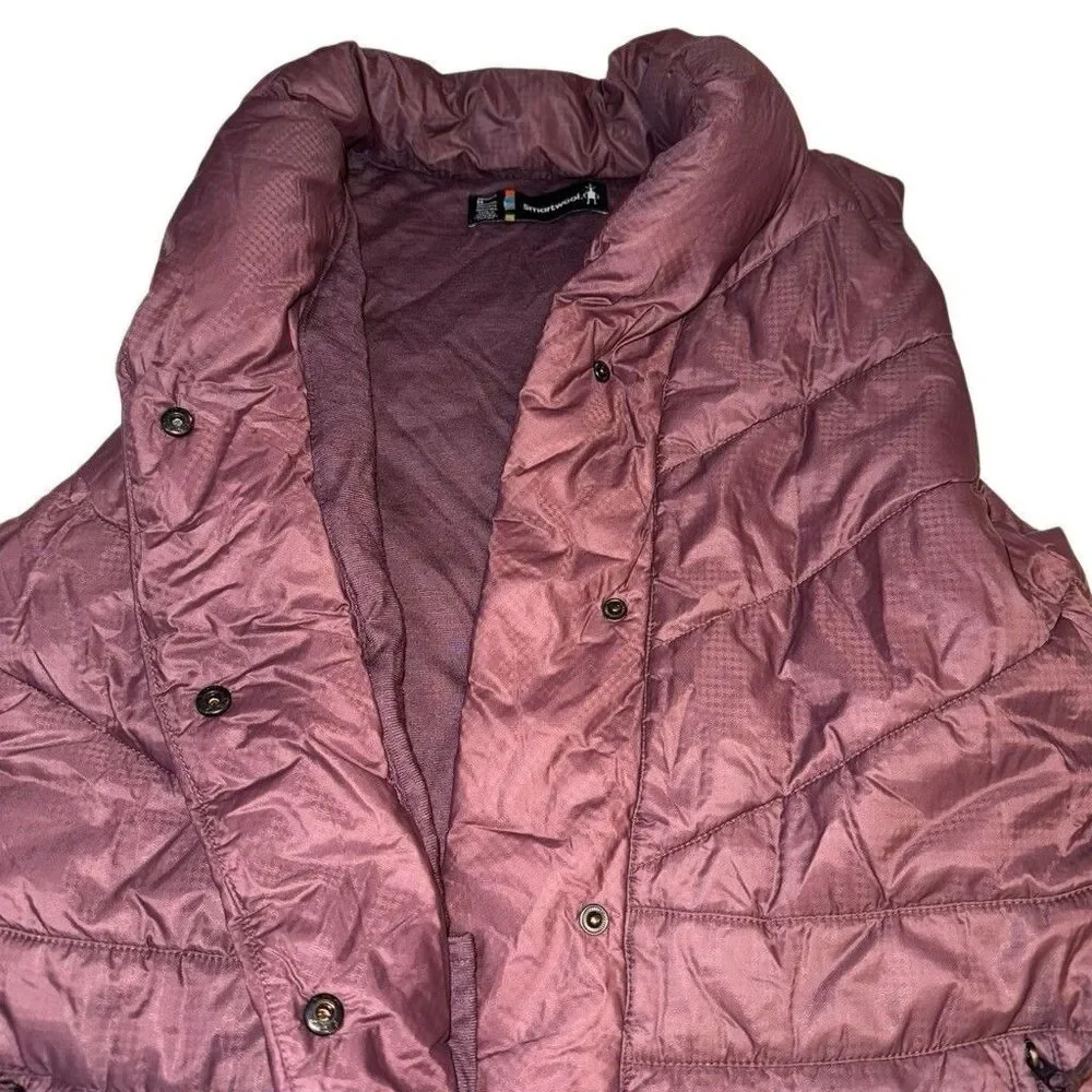 Smartwool Women’s Vest Medium Corbet 120 Quilted Plum Purple Merino Wool Blend